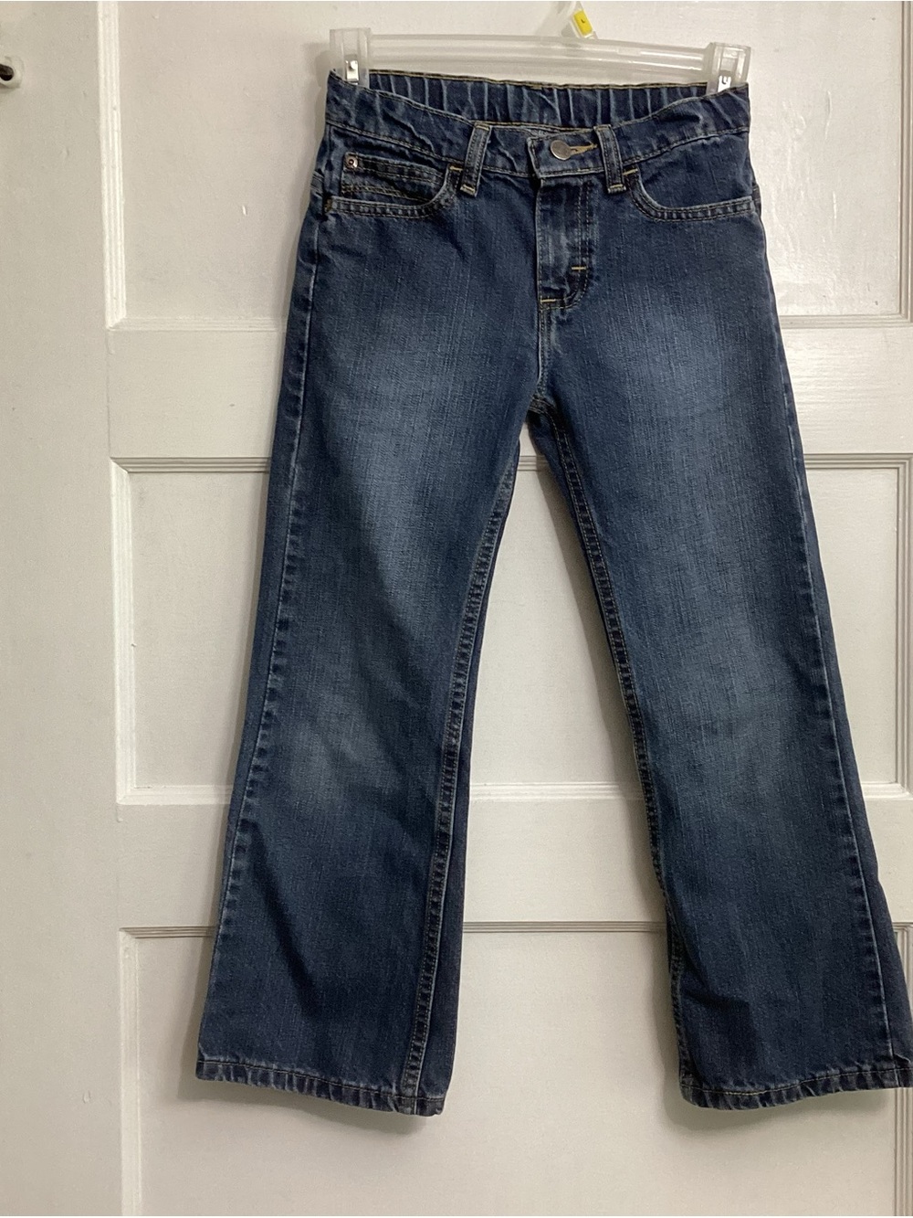Wrangler Kids Dark Blue Straight Jeans with Elastic Waist
